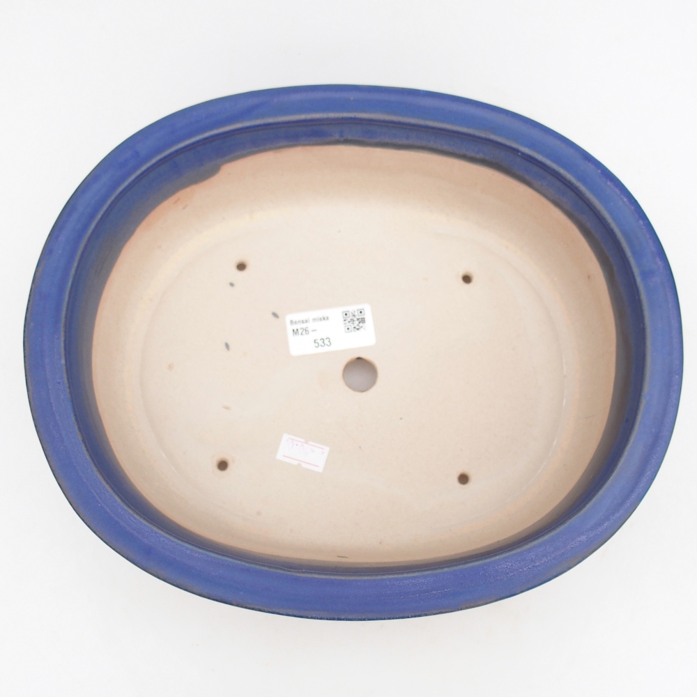 Bonsaischale aus Keramik 26 x 22 x 8 cm, Farbe blau