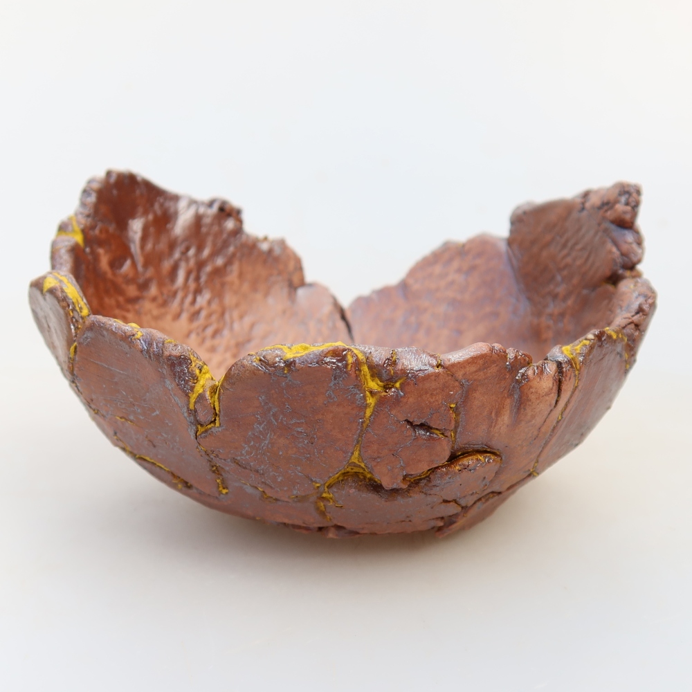 Keramikschale  11 x 10 x 6 cm, Farbe: gelb