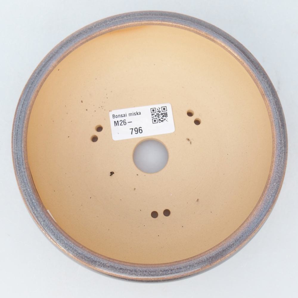 Bonsaischale aus Keramik 15 x 15 x 5,5 cm, grau