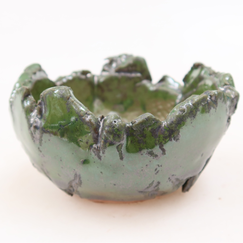 Keramikschale 9 x 8,5 x 5,5 cm , Farbe grün