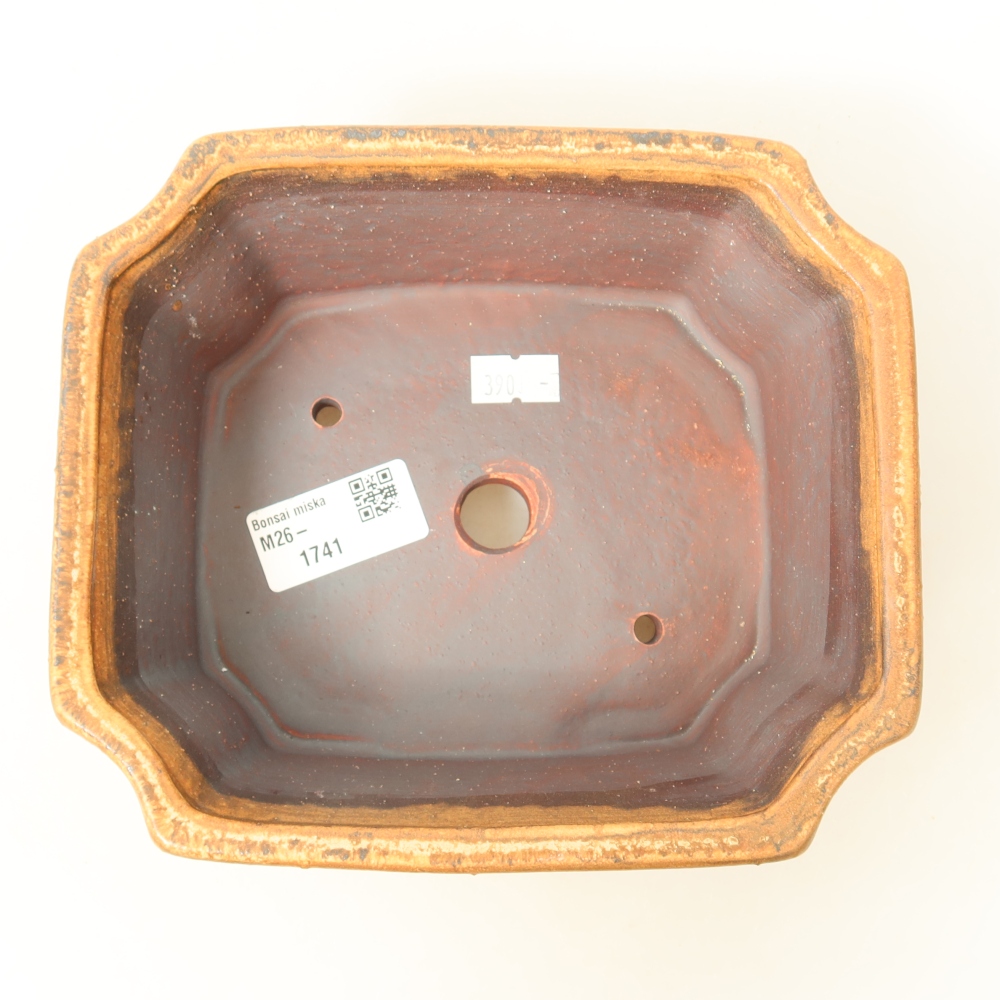 Keramik-Bonsai-Schale 18 x 15 x 6 cm, Farbe: Rosa