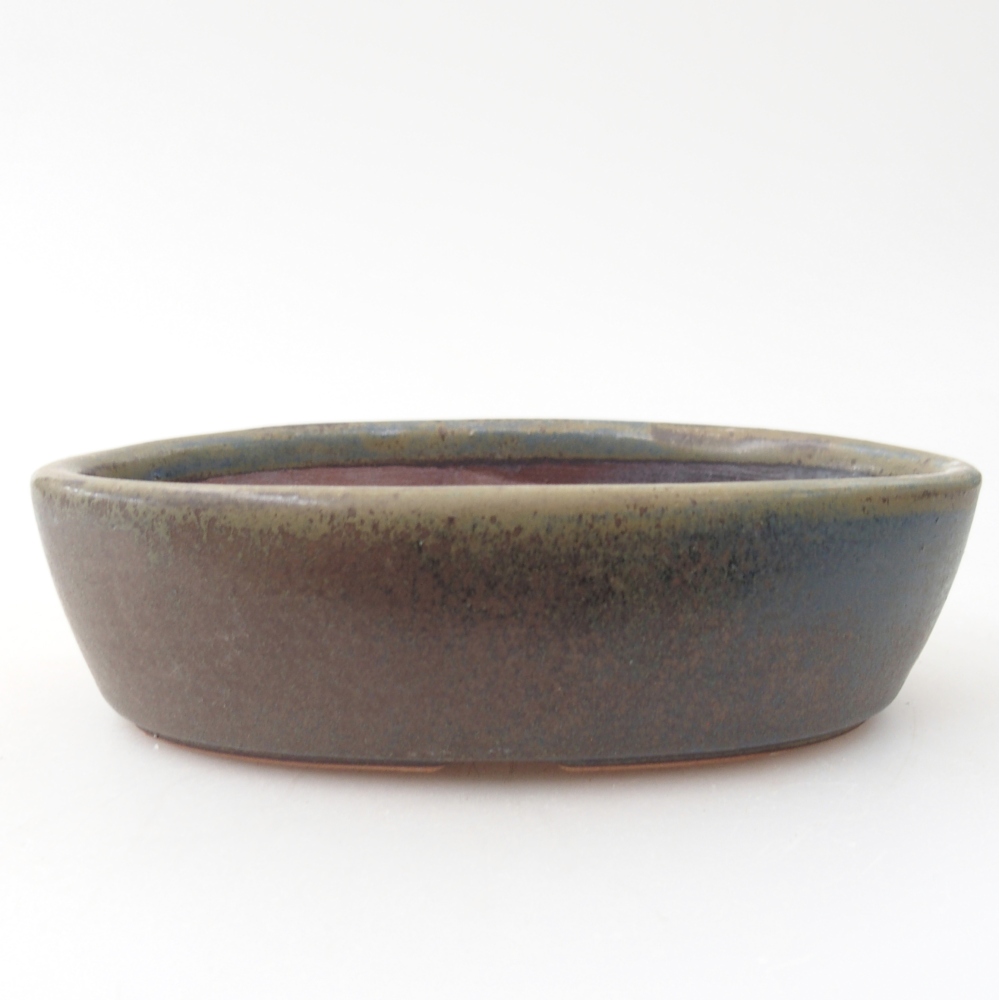 Bonsaischale aus Keramik 15 x 9,5 x 4 cm, braun
