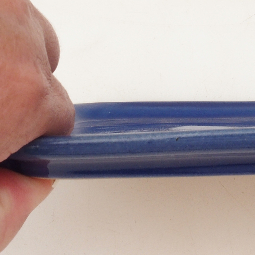 Keramik-Untertasse H50 – 18 x 13 x 1 cm – blau