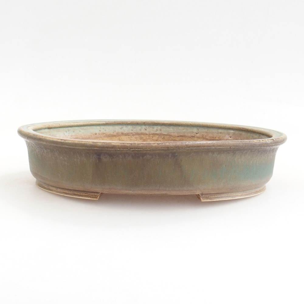 Bonsaischale aus Keramik 23 x 19,5 x 4,5 cm, grün