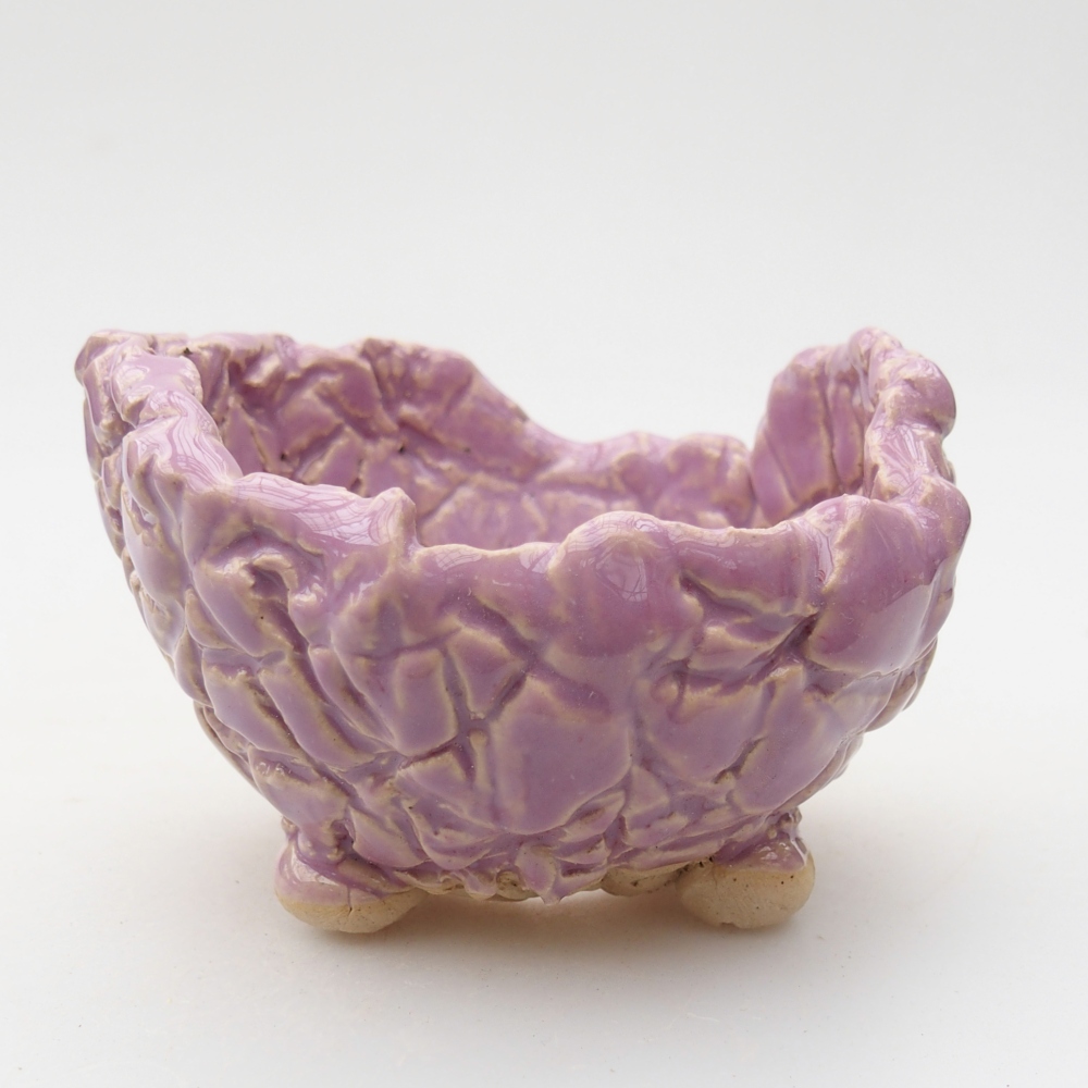 Keramikschale 9 x 9 x 6 cm , Farbe lila