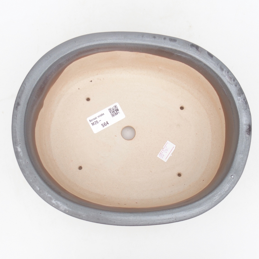 Bonsaischale aus Keramik 23 x 19 x 7 cm, metallfarben