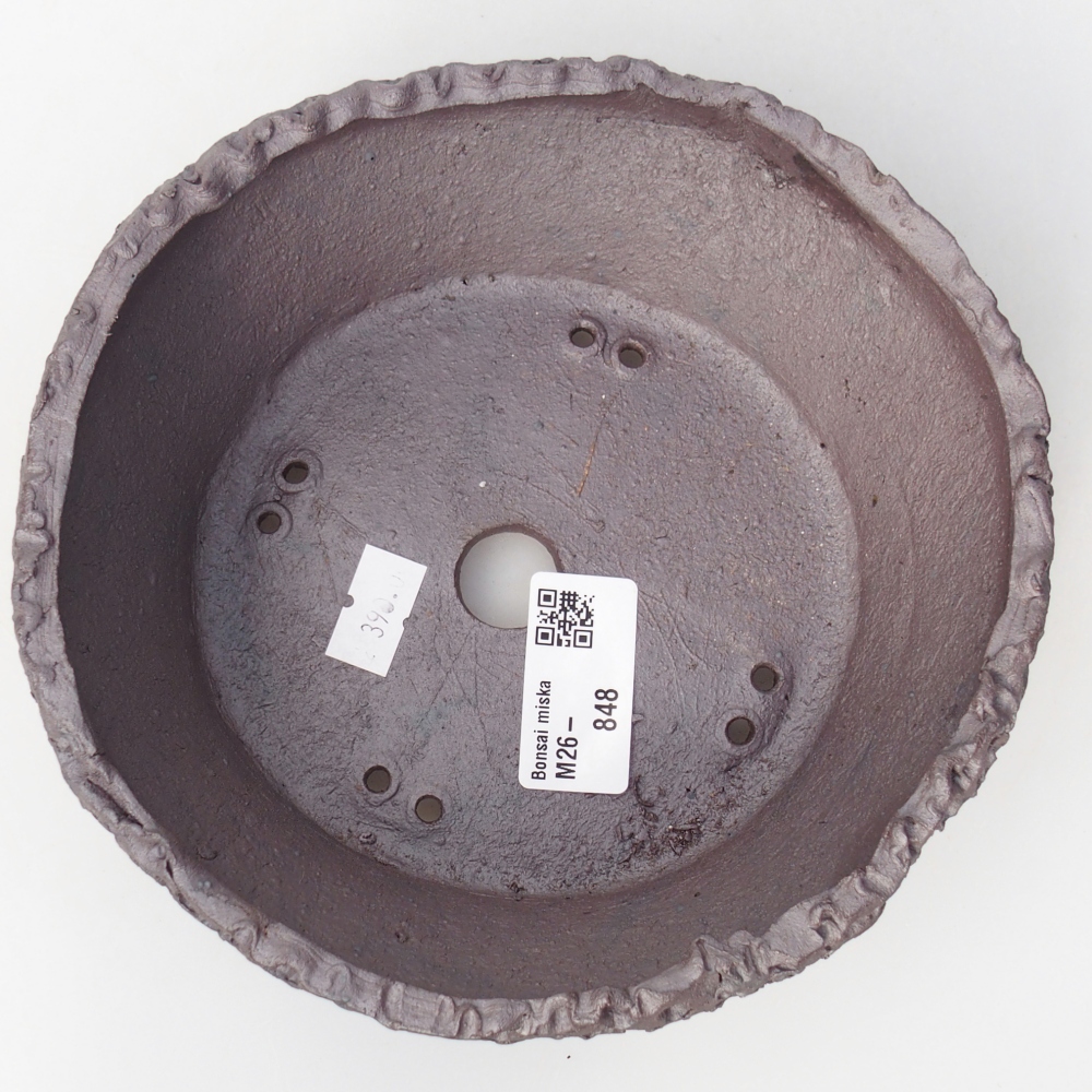 Bonsaischale aus Keramik 17 x 16,5 x 6 cm, metallfarben