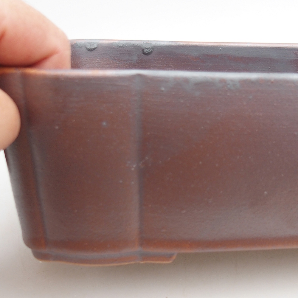 Bonsaischale aus Keramik 20 x 17 x 7 cm, metallfarben