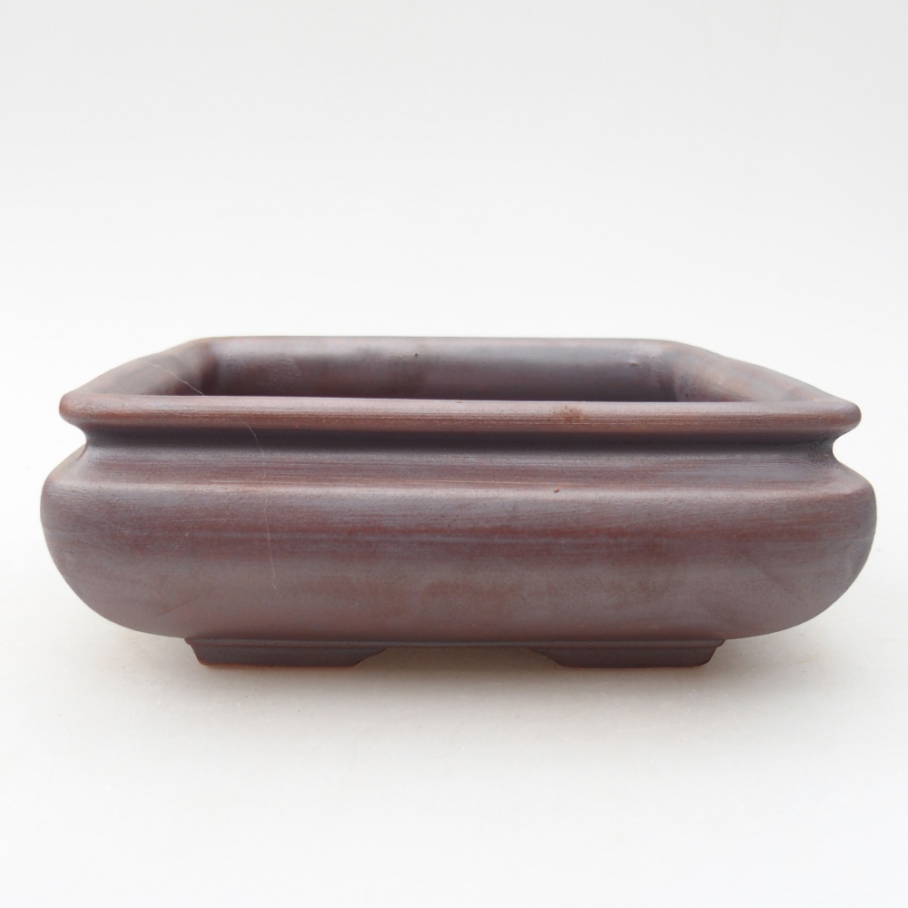 Bonsaischale aus Keramik 15,5 x 15,5 x 6 cm, metallfarben