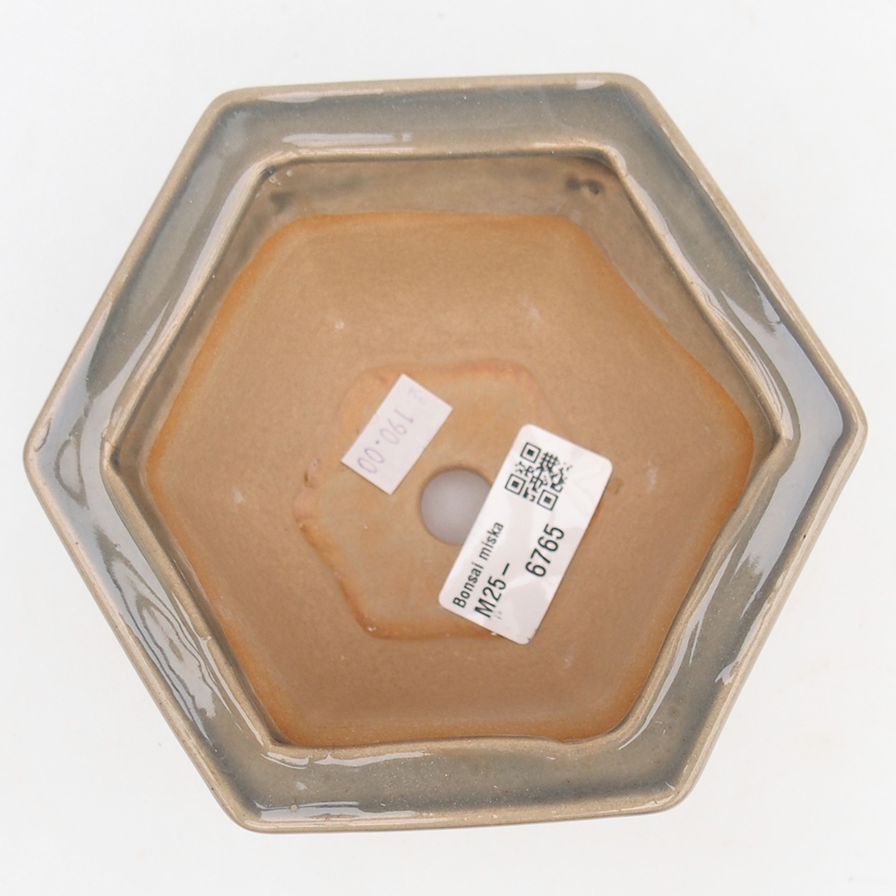 Bonsaischale aus Keramik 13 x 11,5 x 8 cm, grau