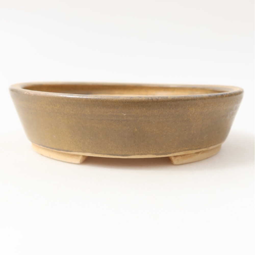 Bonsaischale aus Keramik 15 x 14 x 4 cm, braun