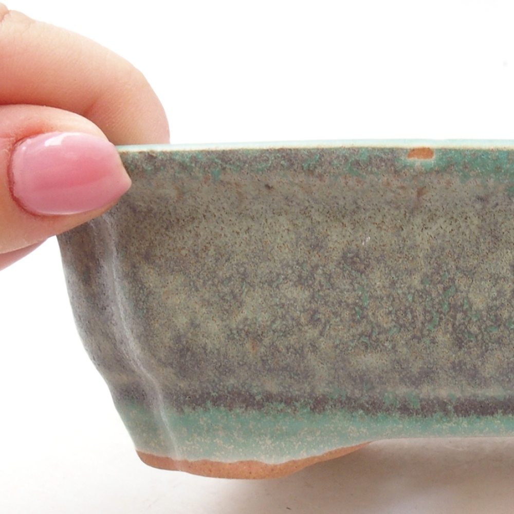 Keramik-Bonsaischale 16 x 12 x 5 cm, Farbe Grün