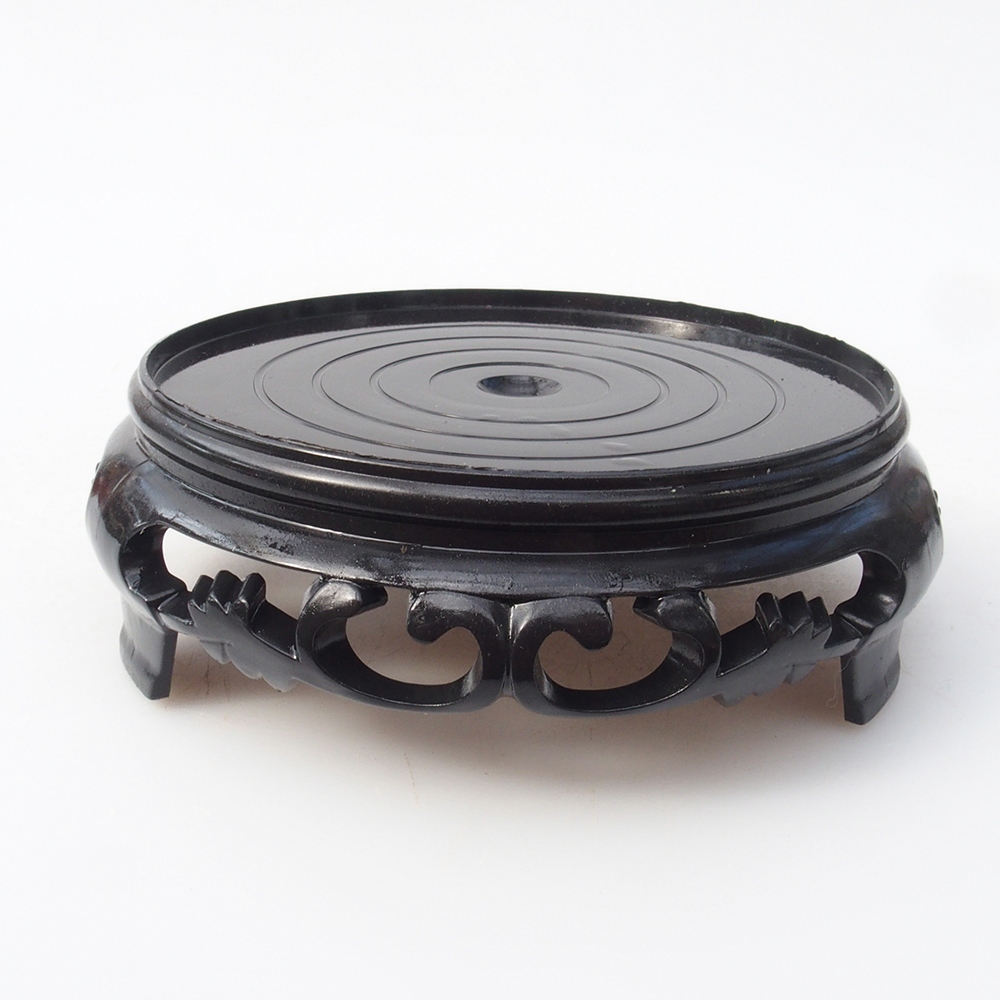 Bonsaitisch Kunststoff rund 11 x 11 x 3,5 cm, Farbe schwarz