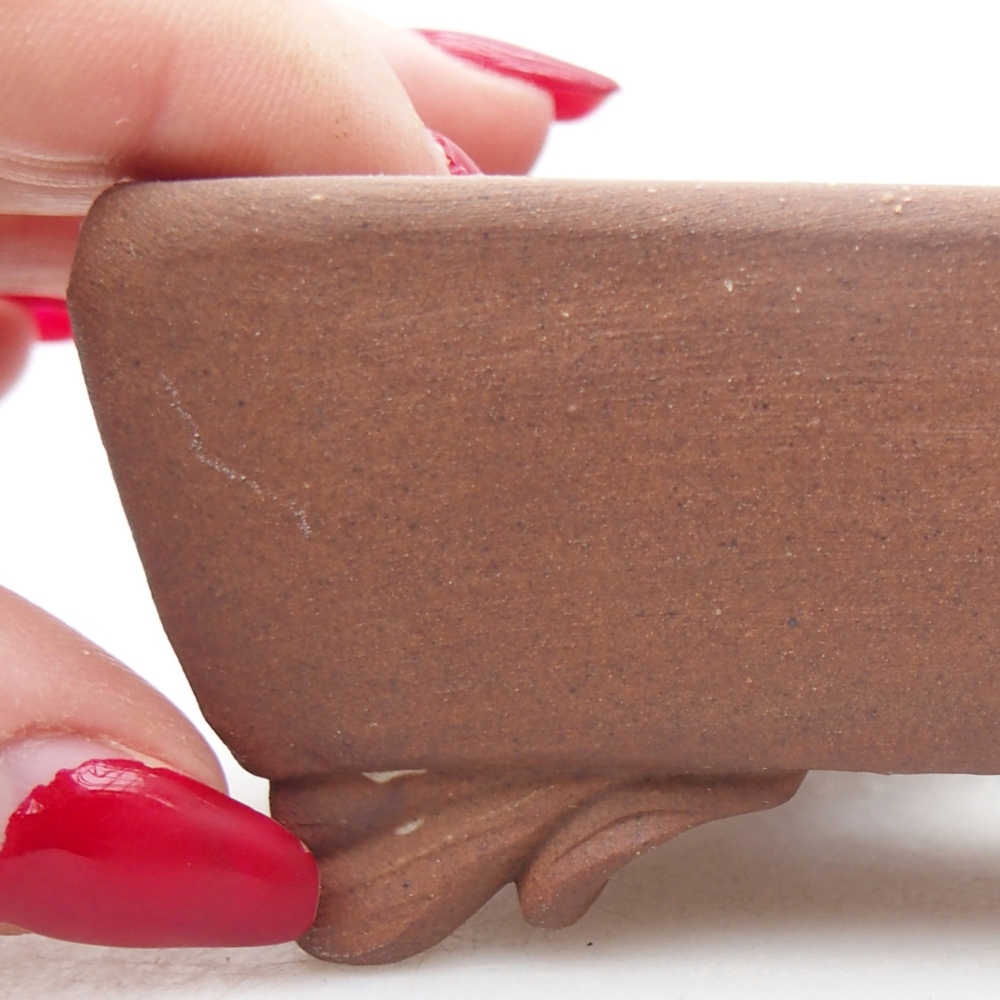 Bonsaischale aus Keramik 10 x 8 x 4 cm, braun