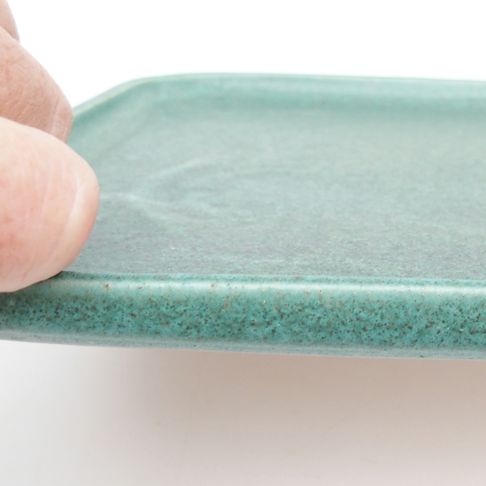 Keramische Untertasse H20 - 26,5 x 20 x 1,5 cm - grün