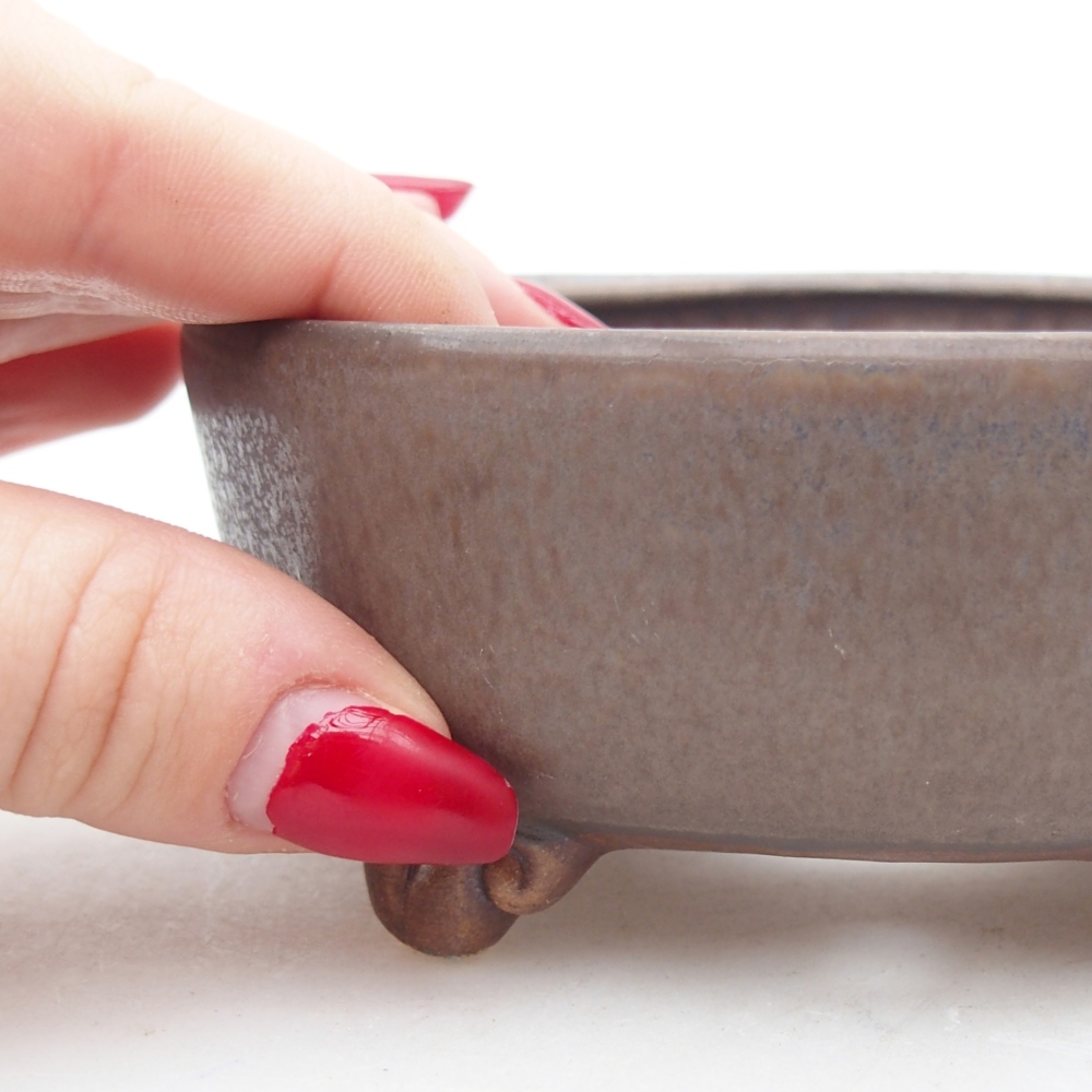 Bonsaischale aus Keramik 11 x 11 x 4,5 cm, Farbe blau