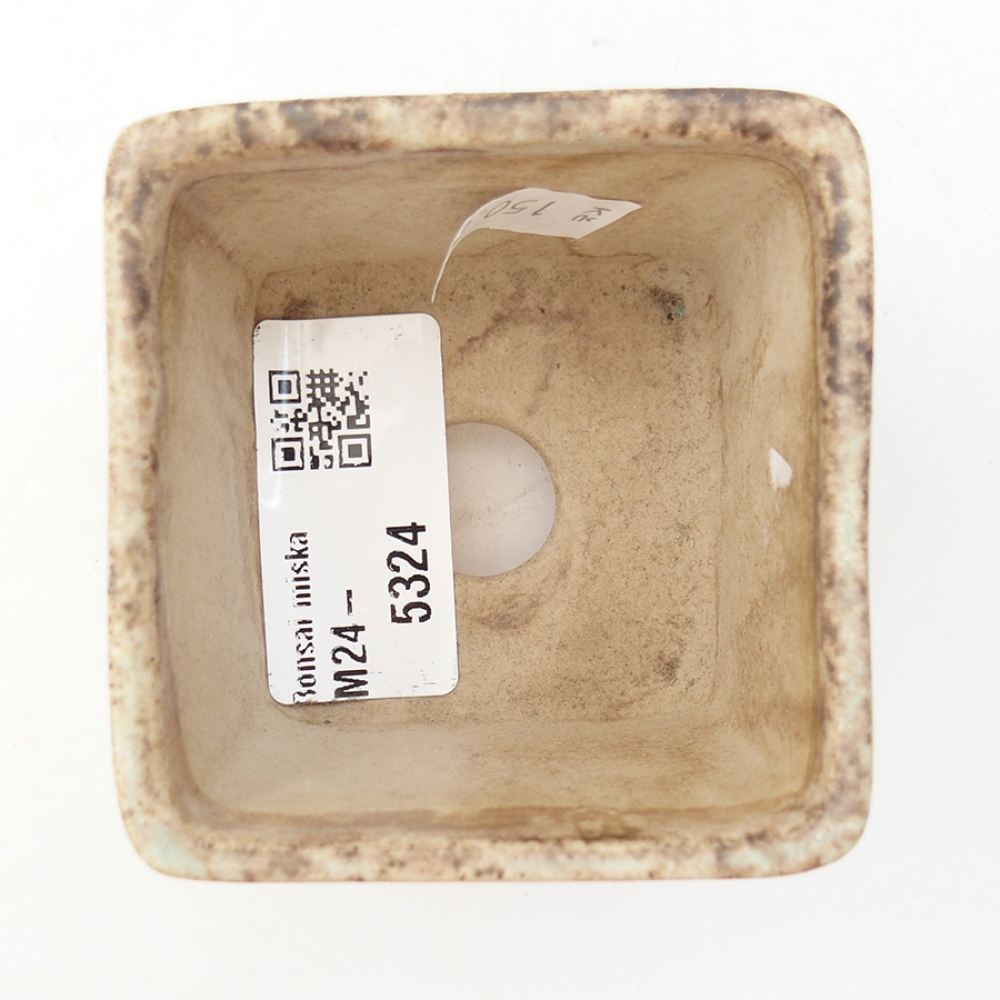 Bonsaischale aus Keramik 6 x 6 x 4,5 cm, Grün Farbe