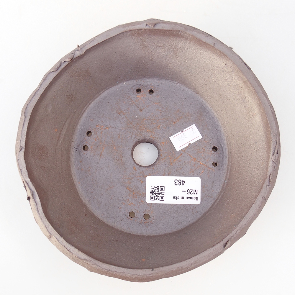 Bonsaischale aus Keramik 17 x 17 x 5,5 cm, metallfarben