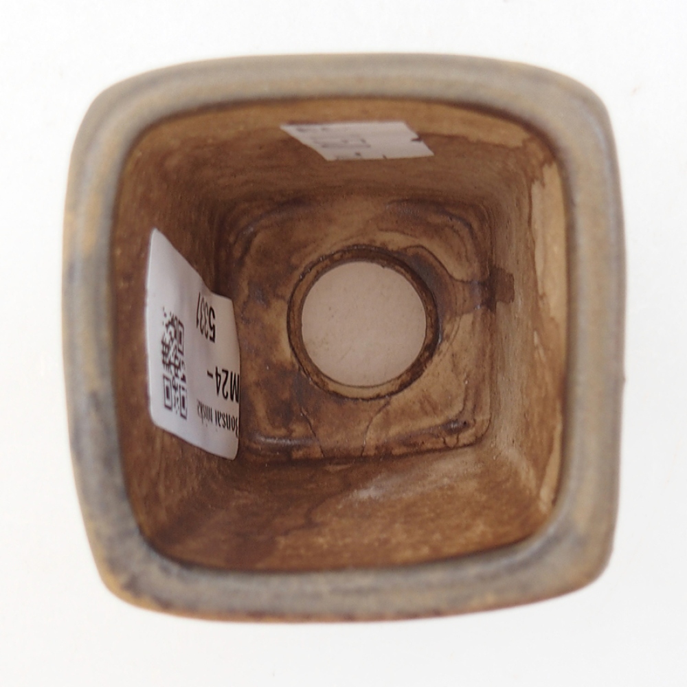 Bonsaischale aus Keramik 5 x 5 x 6,5 cm,  Farbe braun