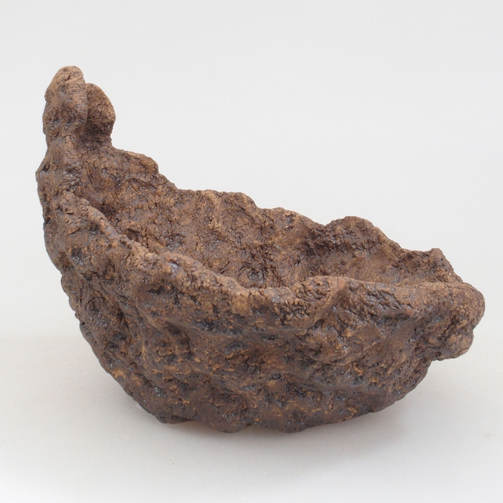 Keramikschale 12,5 x 11 x 11,5 cm, braun Farbe