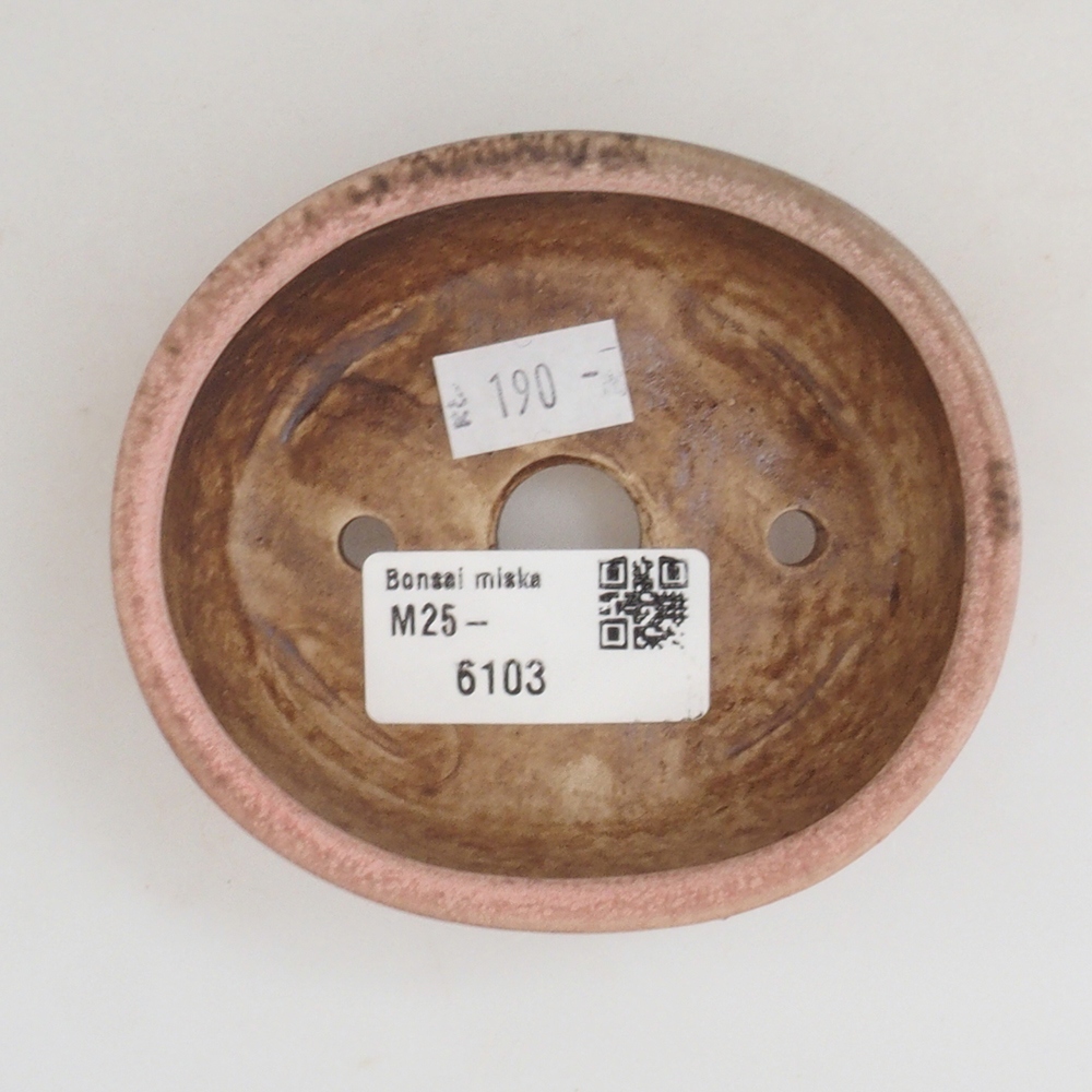 Bonsaischale aus Keramik 9,5 x 8 x 3 cm, Farbe rosa