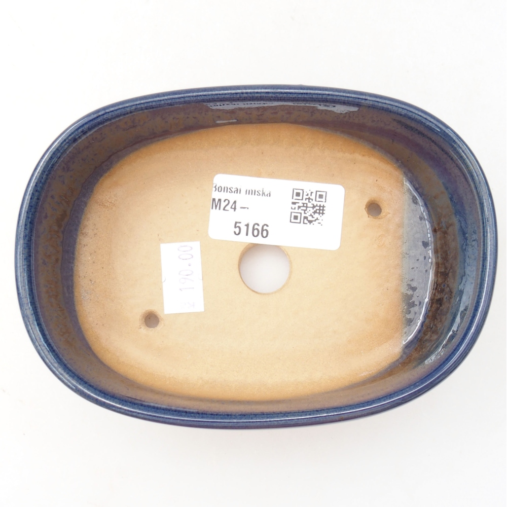 Keramik-Bonsaischale  13 x 9 x 4 cm, Farbe blau