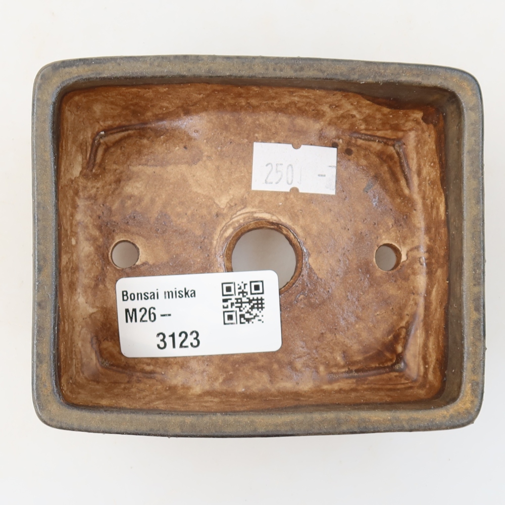 Bonsaischale aus Keramik 10 x 8 x 4 cm, braun