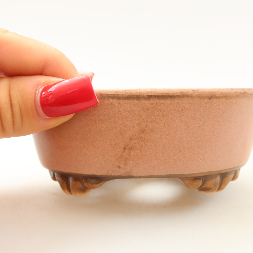 Bonsaischale aus Keramik 9,5 x 8 x 4 cm, rosa