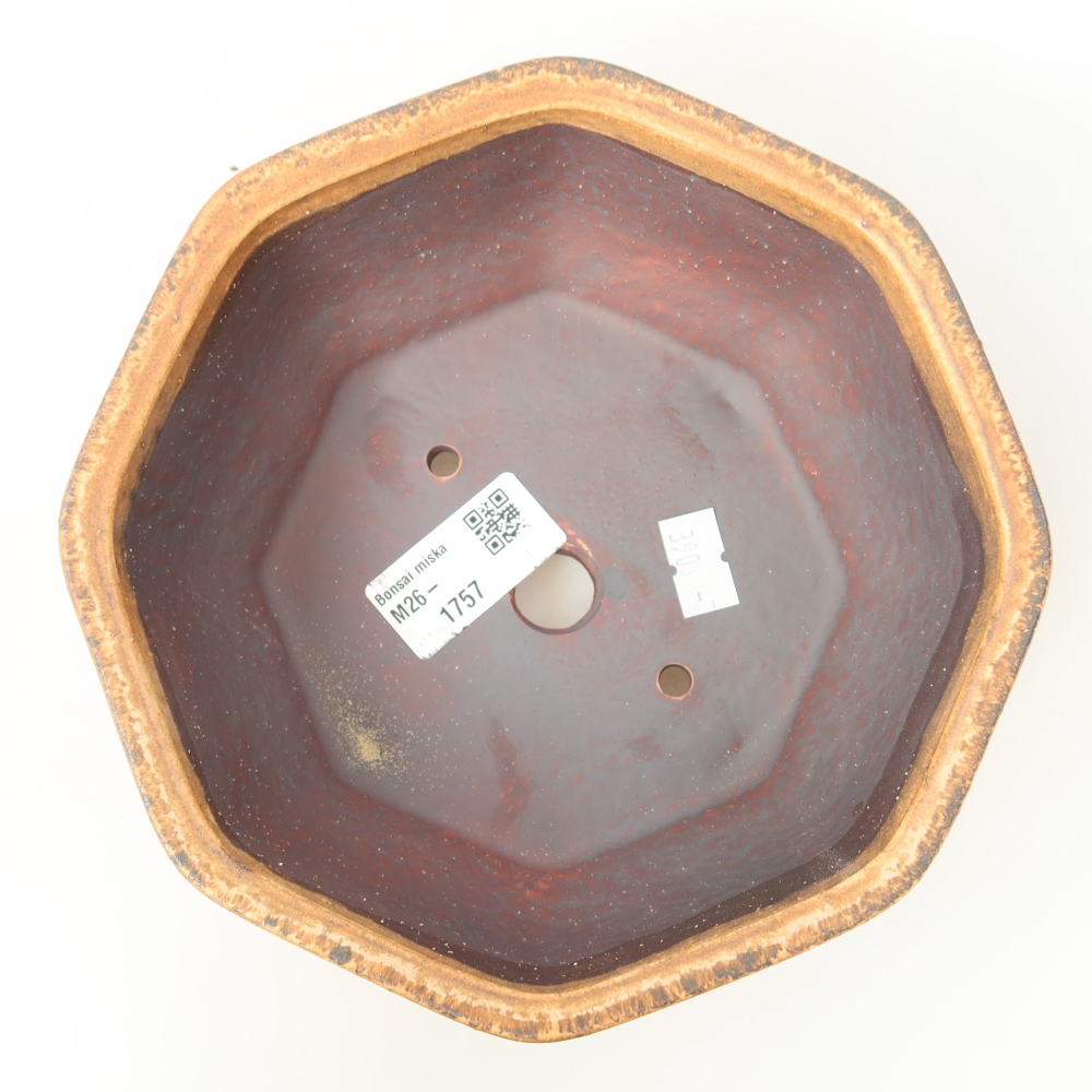 Keramik-Bonsai-Schale 17 x 16 x 6,5 cm, Farbe: Rosa