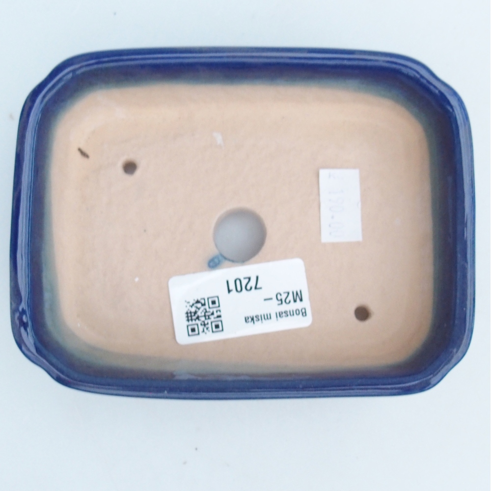 Bonsaischale aus Keramik 12 x 9 x 3 cm, Farbe blau