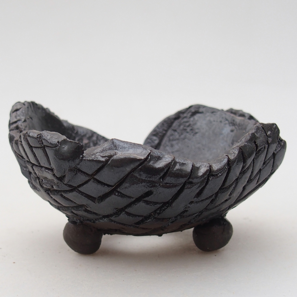 Keramikschale 8,5 x 8 x 5 cm , Farbe schwarz