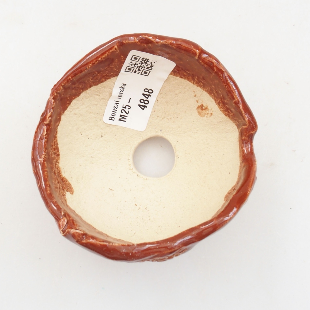 Keramikschale 7,5 x 7,5 x 6 cm, Farbe braun