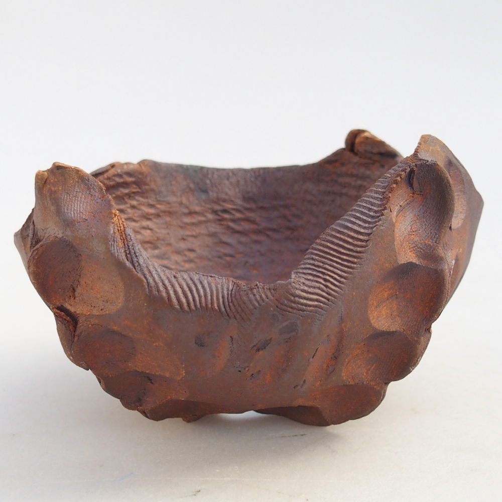 Keramikschale 11 x 10 x 6,5 cm , Farbe braun