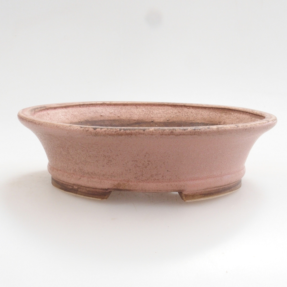 Bonsaischale aus Keramik 13,,5 x 12 x 3,5 cm, Farbe rosa