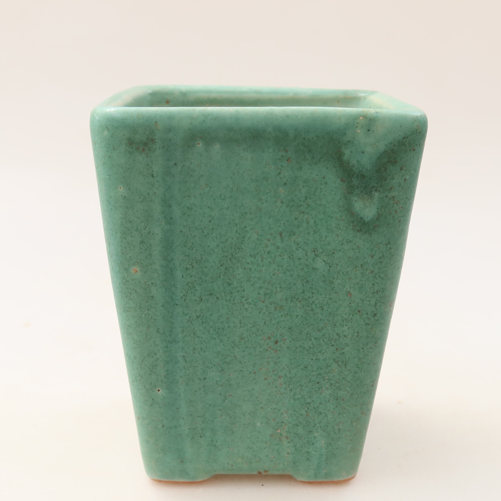 Bonsaischale aus Keramik 8,5 x 8,5 x 11 cm, grün