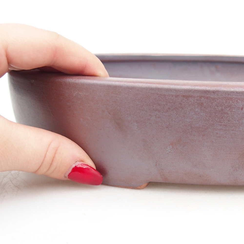 Bonsaischale aus Keramik 27 x 21 x 5 cm, metallfarben