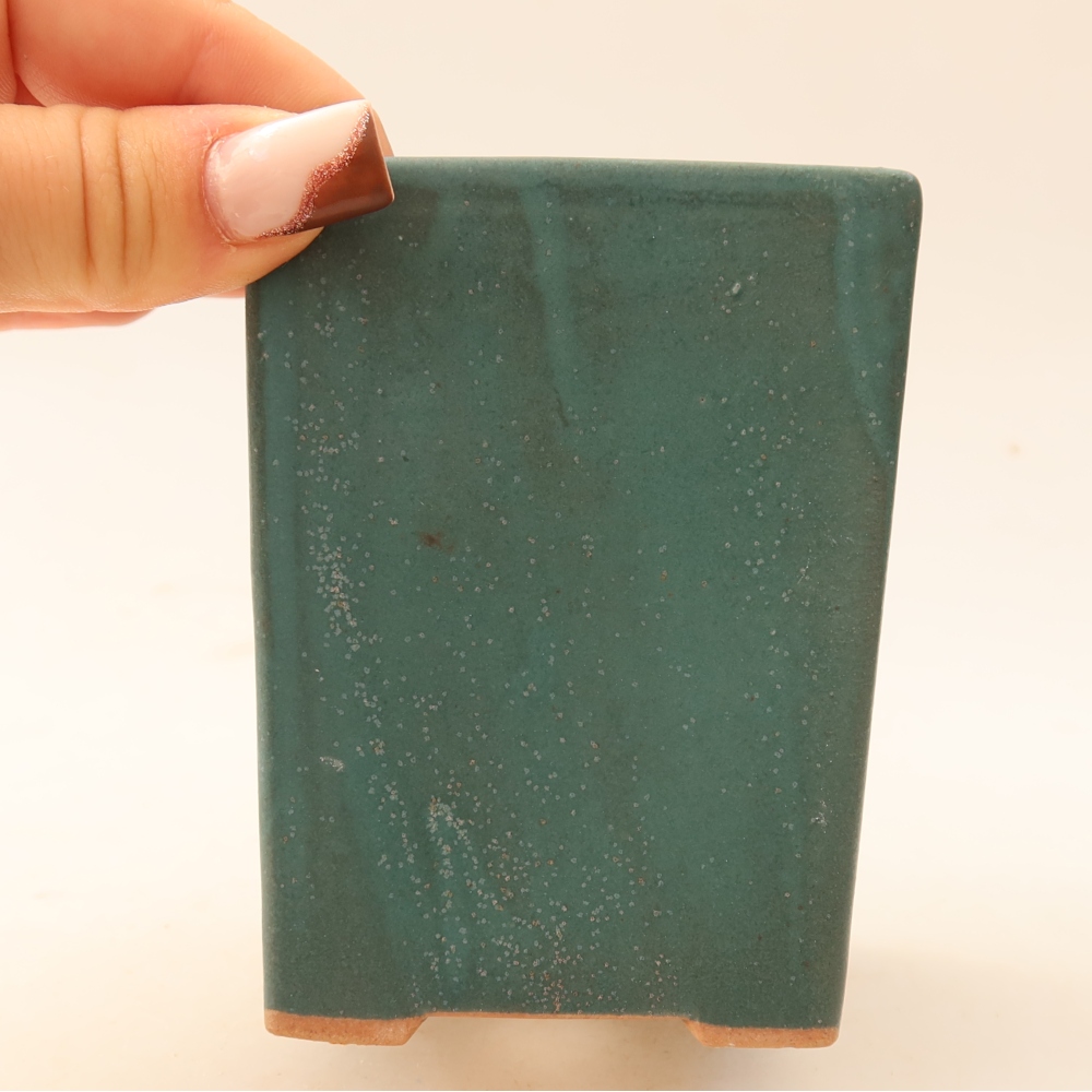 Keramik-Bonsai-Schale 7,5 x 7,5 x 10 cm, Farbe: Blau