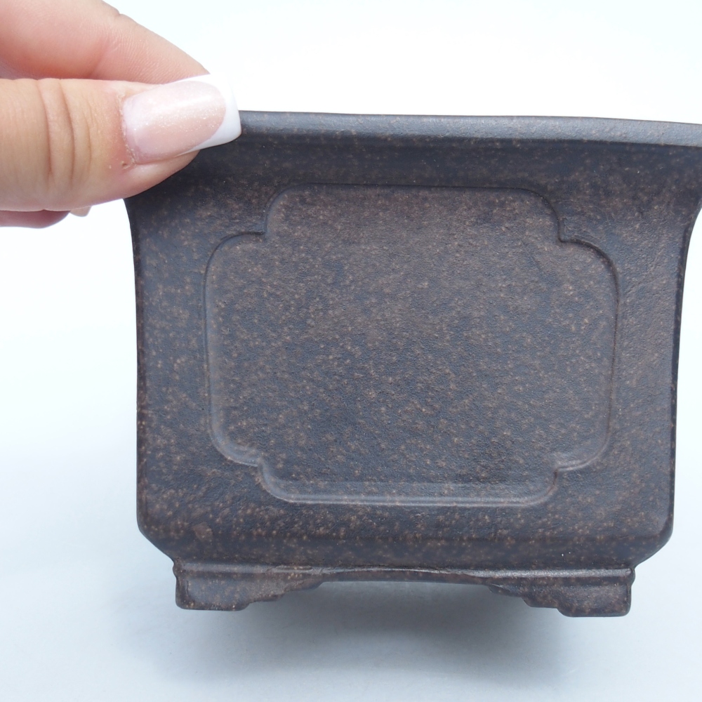 Schale 12 x 12 x 9 cm braun ocker
