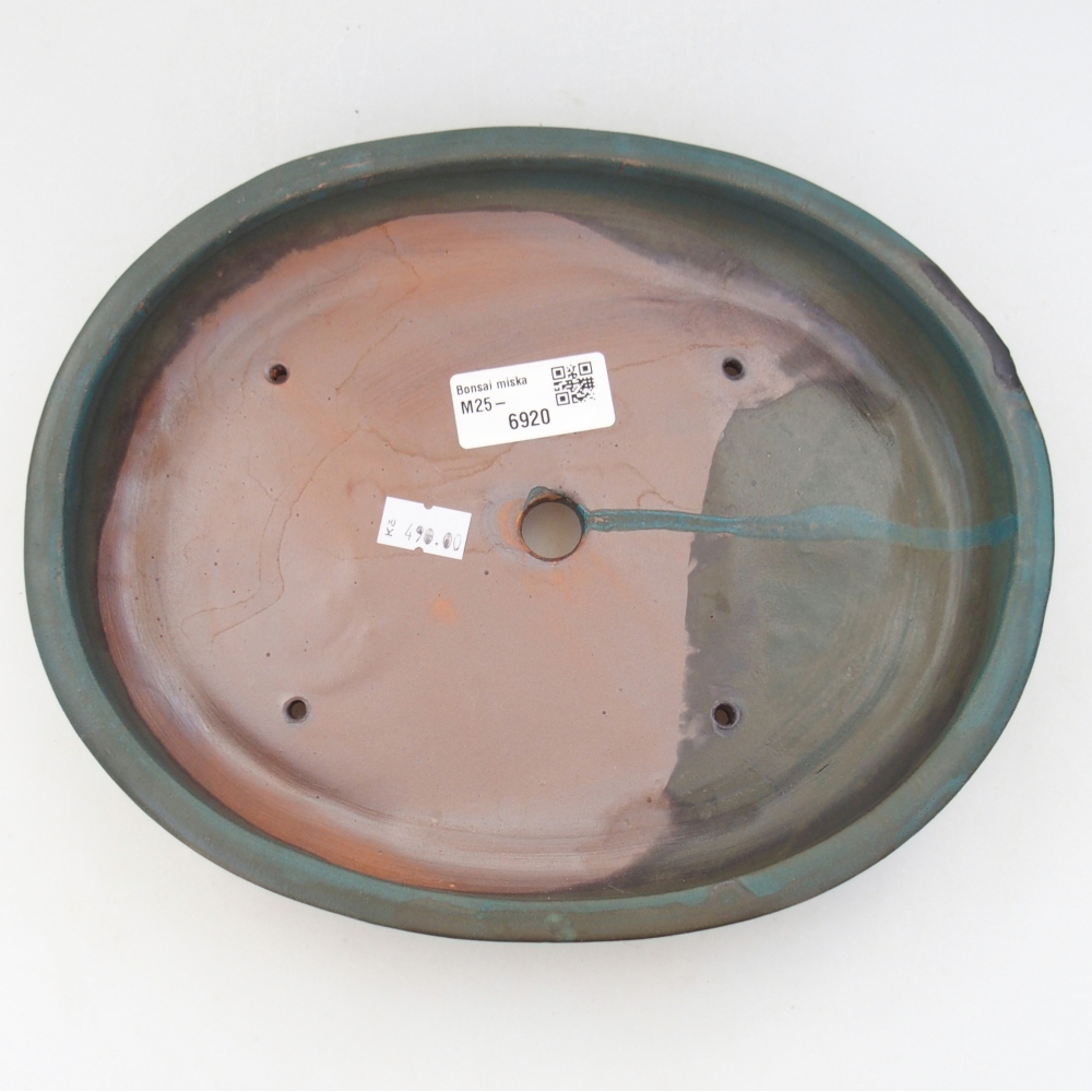 Bonsaischale aus Keramik 24 x 19,5 x 4 cm, Farbe blau