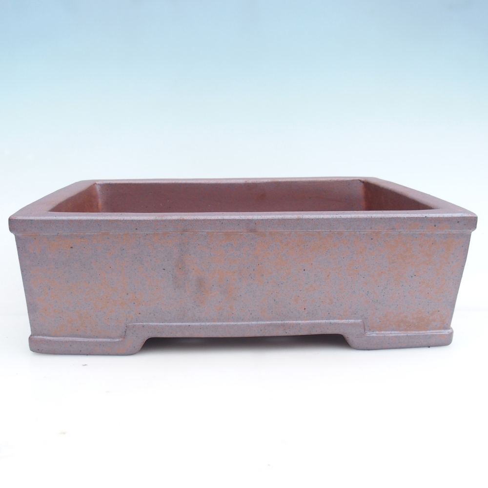 Bonsaischale aus Keramik 35,5 x 27 x 11 cm, metallfarben