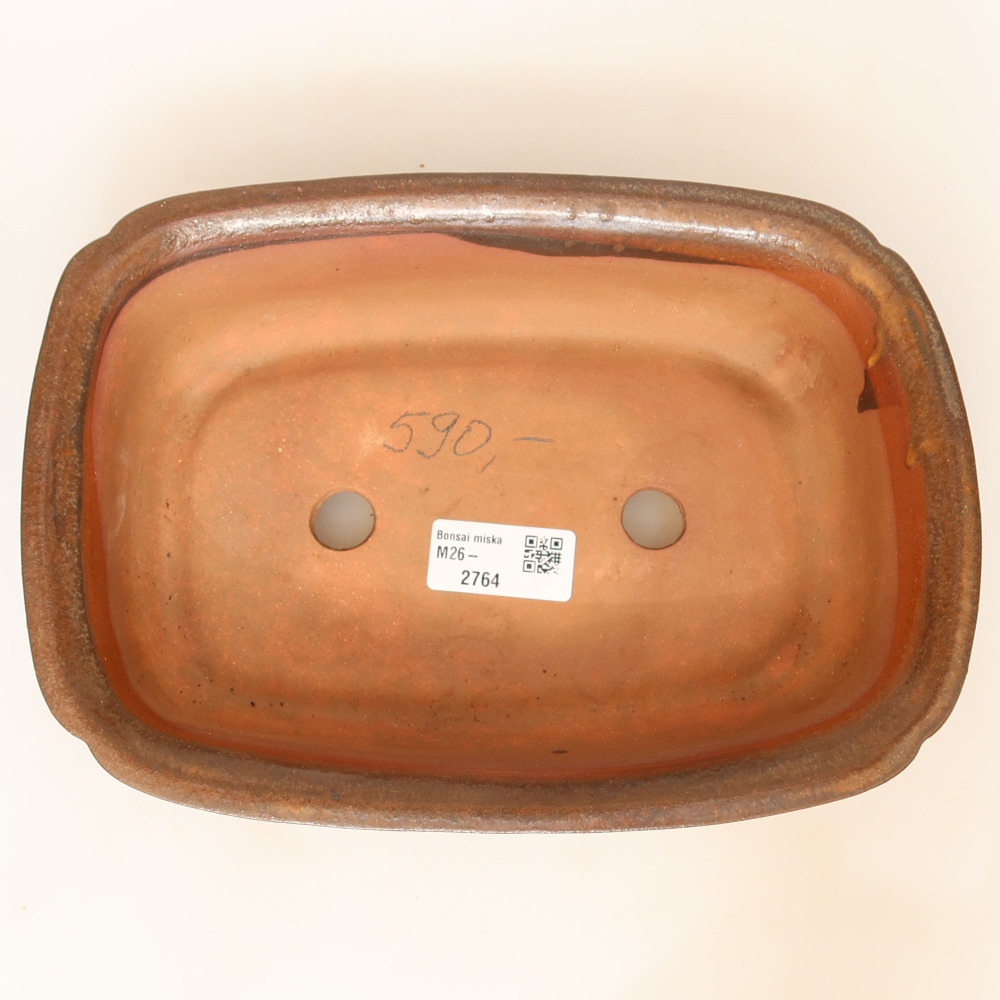 Keramikschale  24 x 17 x 6 cm, Farbe: braun