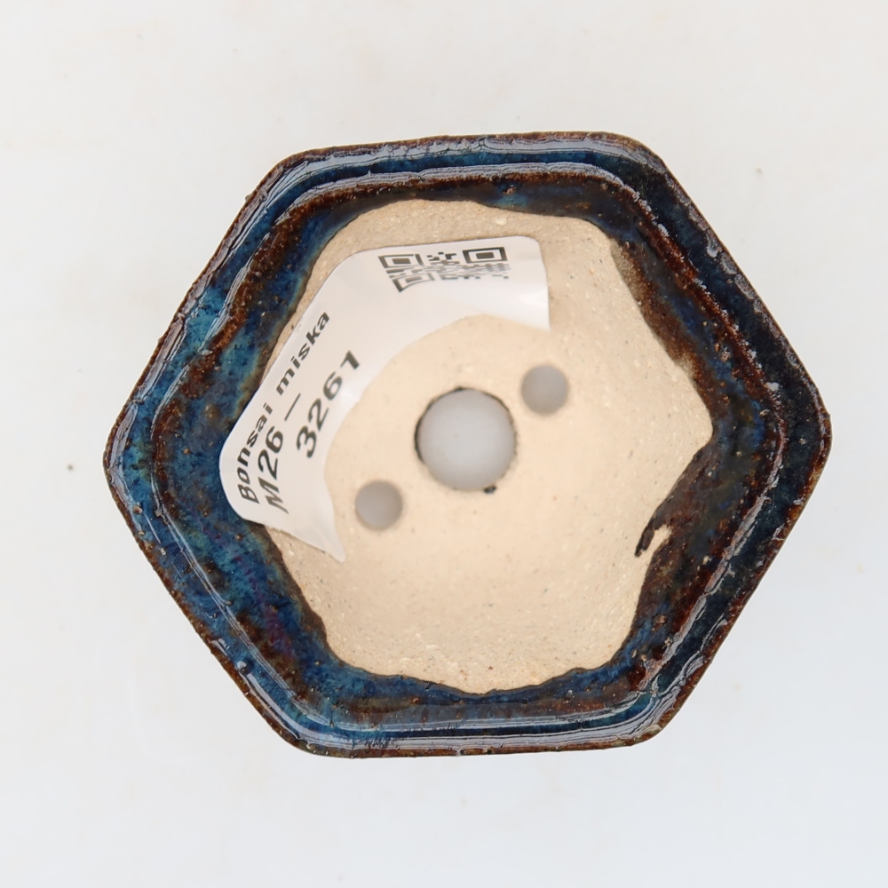 Keramik-Bonsai-Schale, 5,5 × 5 × 3 cm, Farbe: Blau
