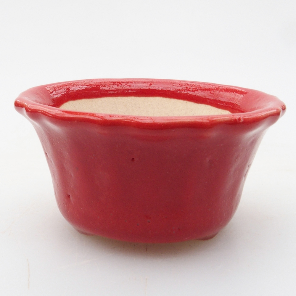 Mini-Bonsaischale 5 x 5 x 3 cm, Farbe rot