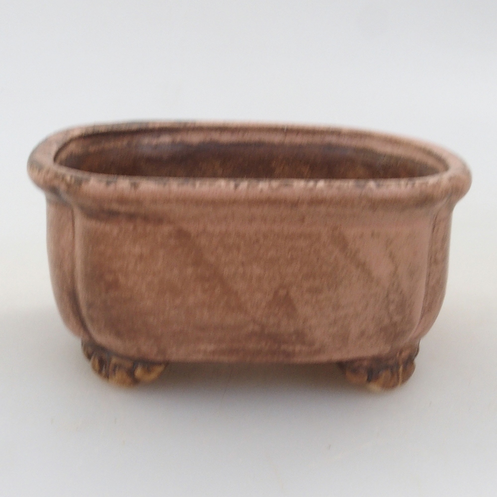 Bonsaischale aus Keramik 7,5 x 7,5 x 3,5 cm, Farbe rosa