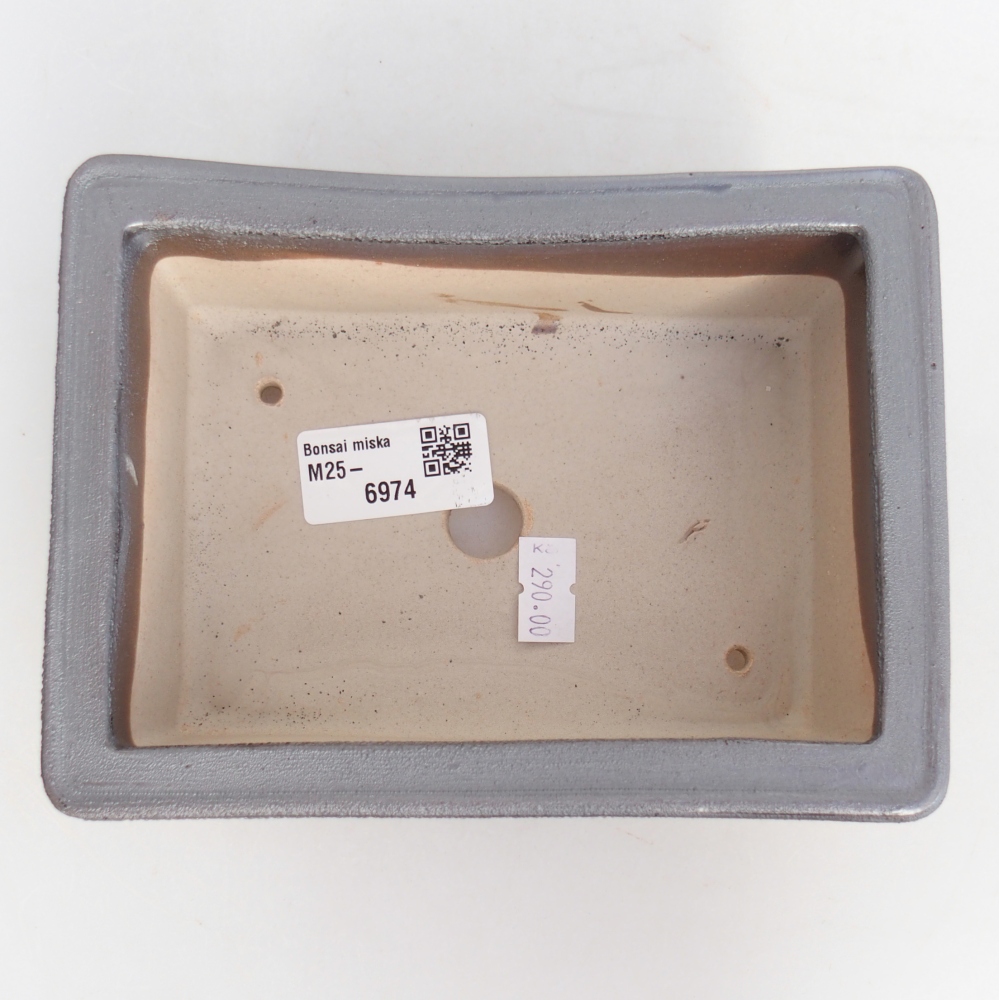 Bonsaischale aus Keramik 16 x 12 x 6 cm, metallfarben