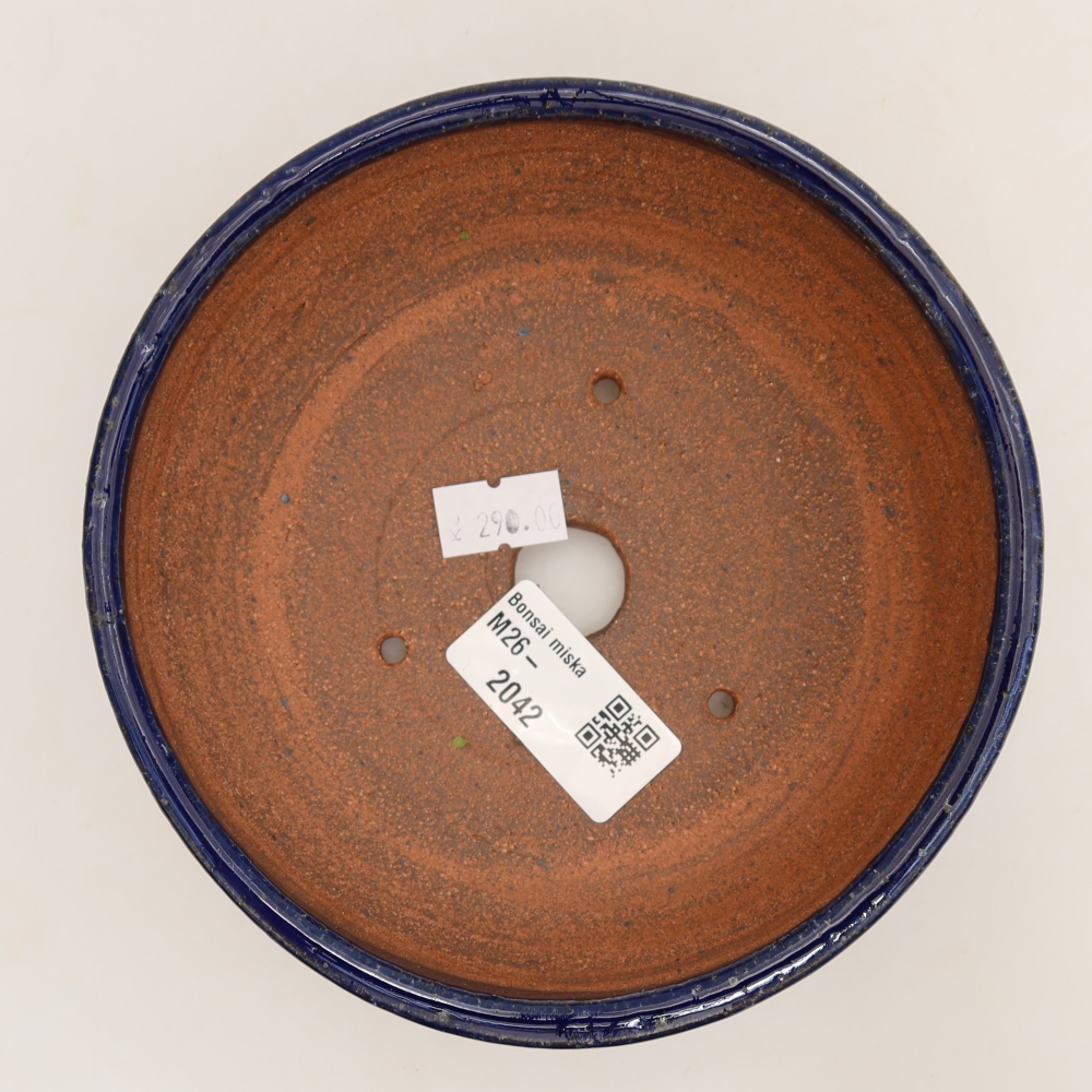 Bonsaischale aus Keramik 13,5 x 13,5 x 5 cm, Farbe blau