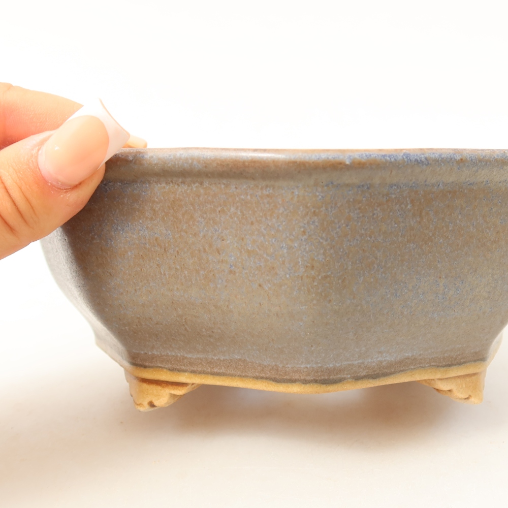 Keramik-Bonsai-Schale 17 x 16 x 6,5 cm, Farbe: Blau