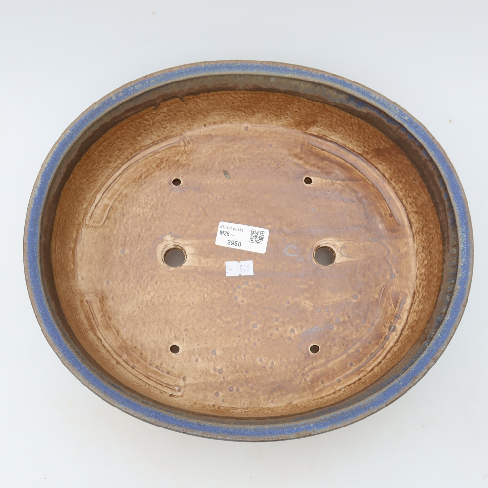 Keramik-Bonsai-Schale 31 x 27 x 7,5 cm, Farbe: Blau