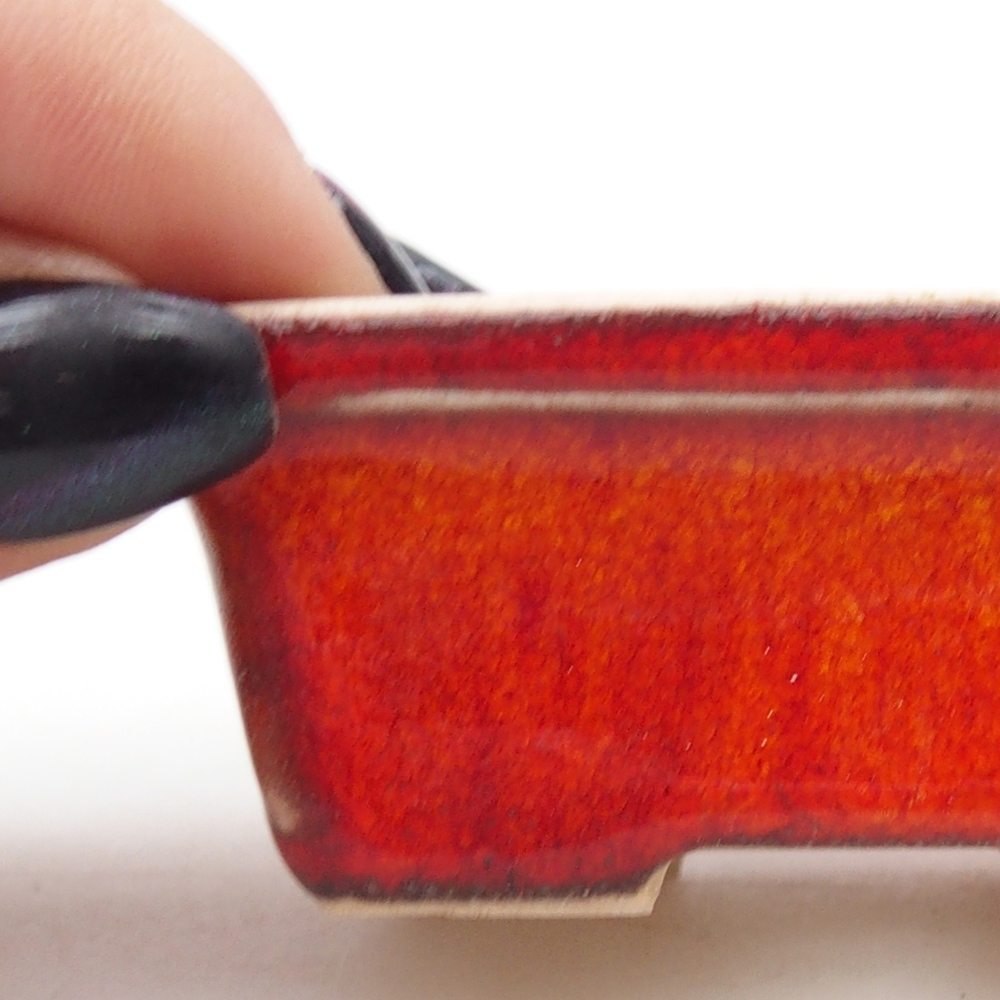 Mini-Bonsaischale 6,5 x 4,5 x 2,5 cm, orange
