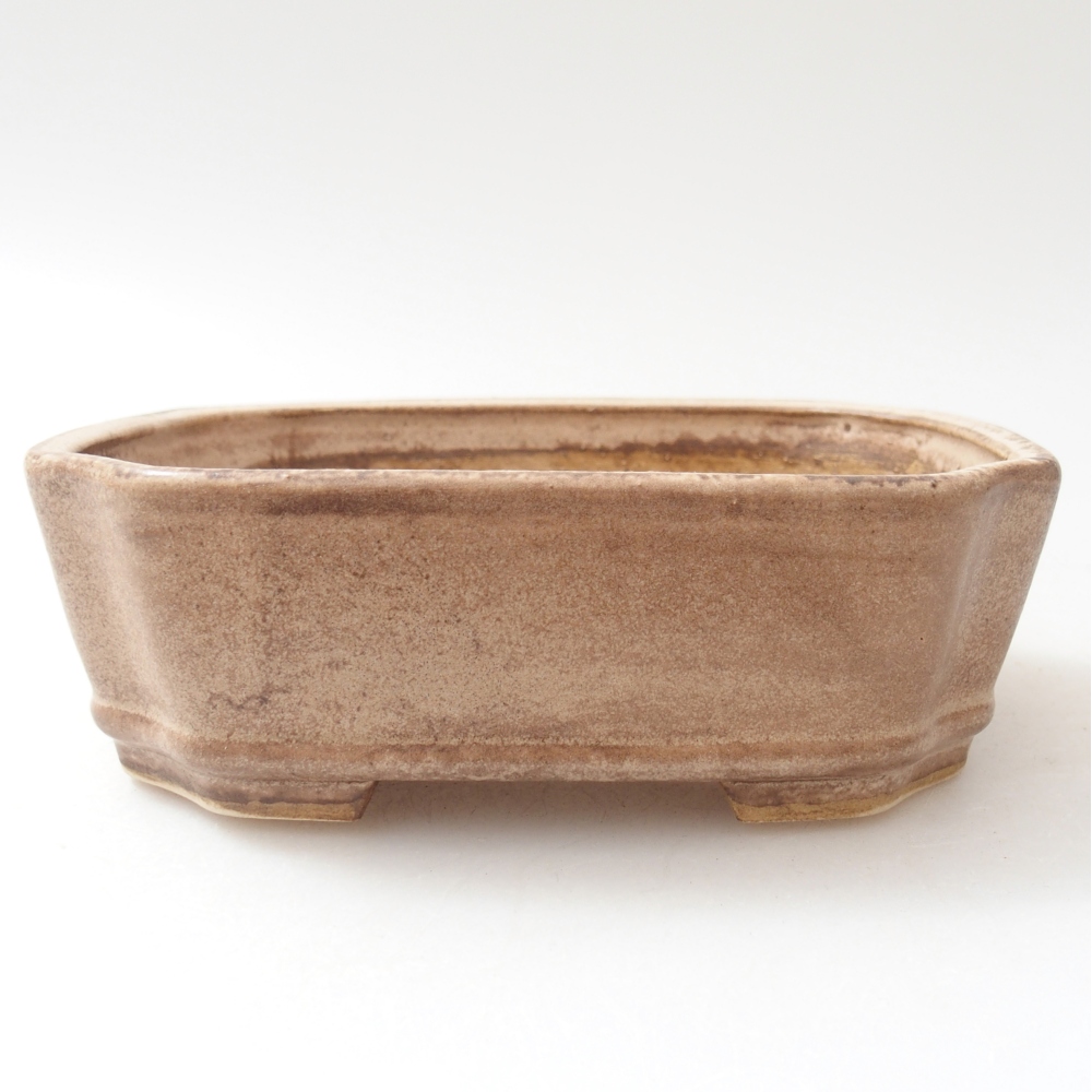 Bonsaischale aus Keramik 14 x 12 x 4,5 cm, Farbe beige